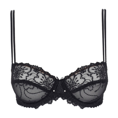 Soutien-Gorge Balconnet Femme En Broderie Fine Avec Couture Horizontale - Lingerie Élégante Jane