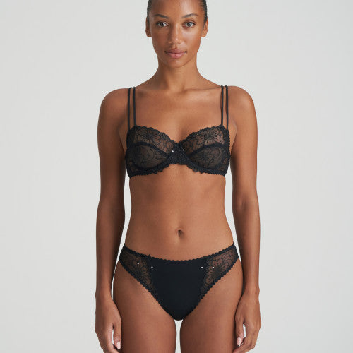 Soutien-Gorge Balconnet Femme En Broderie Fine Avec Couture Horizontale - Lingerie Élégante Jane