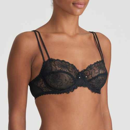 Soutien-Gorge Balconnet Femme En Broderie Fine Avec Couture Horizontale - Lingerie Élégante Jane