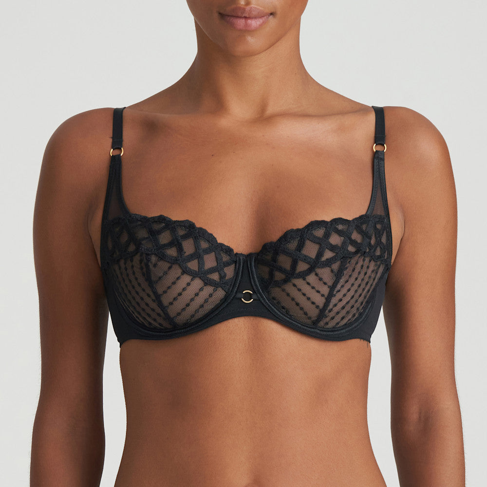 Soutien-Gorge Balconnet Couture Verticale - Marie Jo Jhana Noir, Élégance Et Confort -N°95