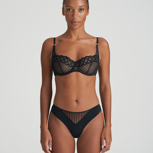 Soutien-Gorge Balconnet Couture Verticale - Marie Jo Jhana Noir, Élégance Et Confort -N°95