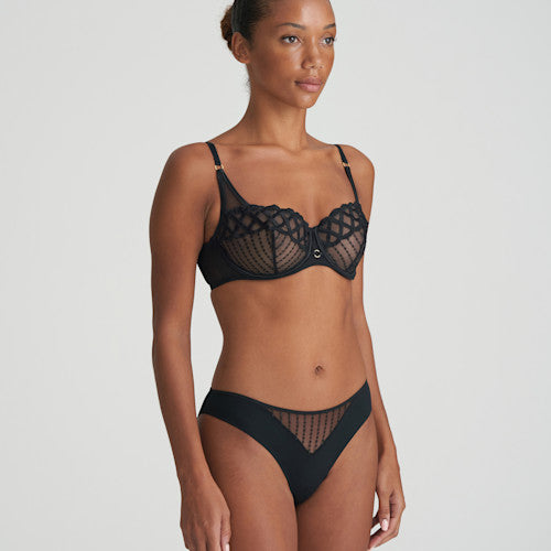 Soutien-Gorge Balconnet Couture Verticale - Marie Jo Jhana Noir, Élégance Et Confort -N°95